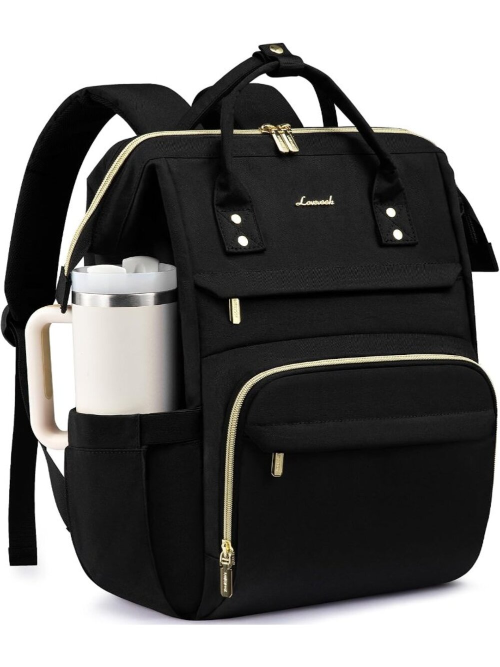 New Laptop Backpack for Women with Giant Tumbler Holder Pocket